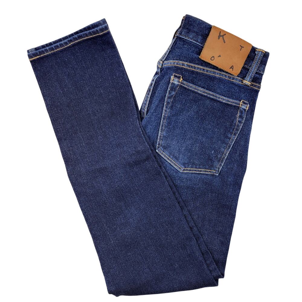Hiroshi Kato The Pen Slim Jeans 31 Blue 10.5oz Raw Selvedge Denim 4-Way Stretch